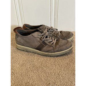 Ecco Byway Suede Sneakers Brown Gray Mens EU 44 US 10-10.5